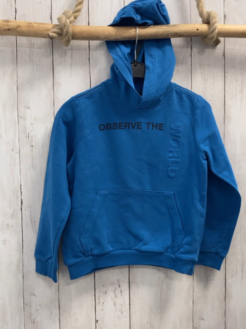 S´Oliver  Pullover  Gr. 128  hellblau Kapuze blaue Schrift 