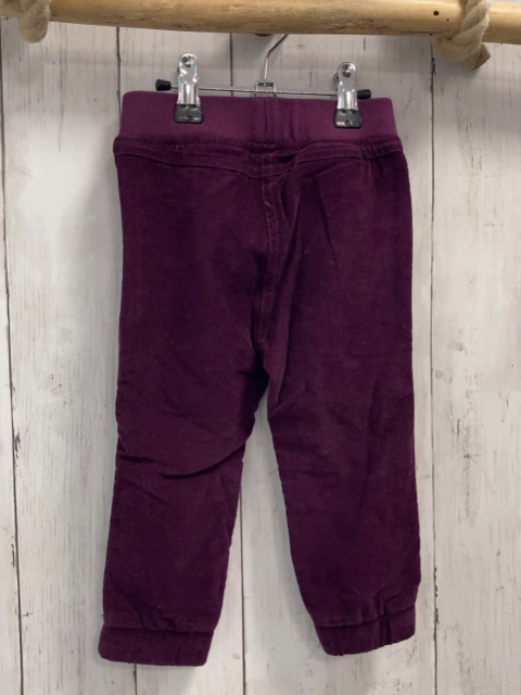 Dopodopo Hose  Gr. 80  aubergine Kord gefüttert gestickte Blumen 