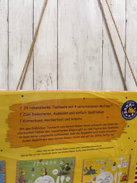 neu  Kreativblock Tischsets vom kleinen Raben Socke 