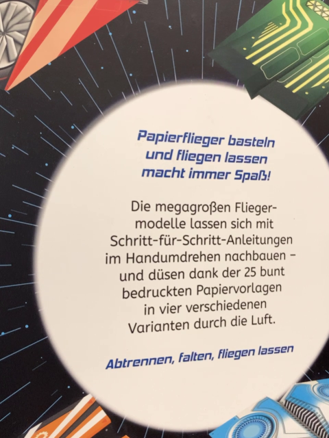 neu  Kreativblock Maxi Papierflieger 