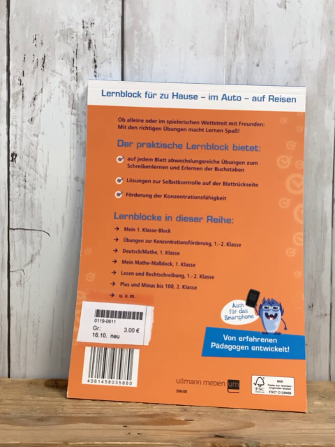 neu  Lernblock Mein Schulstart-Block Schreibübungen und Buchtaben