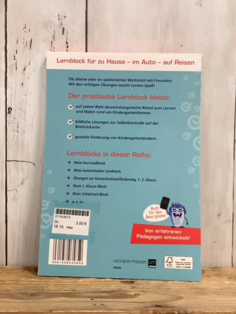 neu  Kreativblock Mein Kindergartenblock Malen, Rätseln, Lernen 