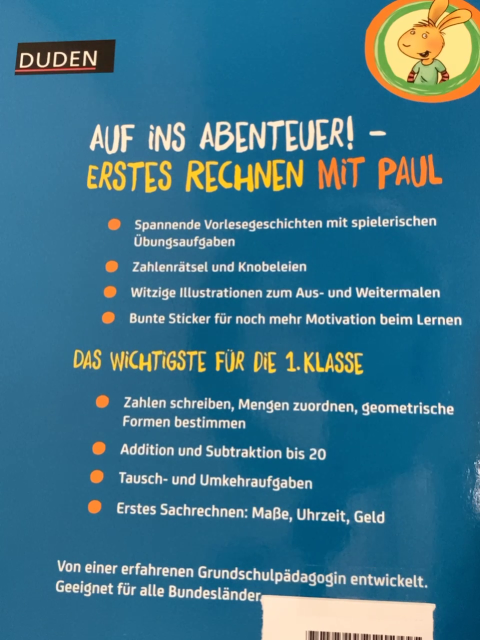 neu Kreativheft  Mit Paul ins Abenteuer Schule Erstes Rechnen 