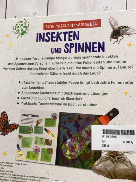   Pappbuch Insekten und Spinnen