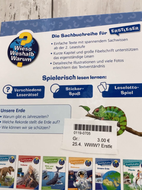 WWW? Erstleser  Buch Unsere Erde 