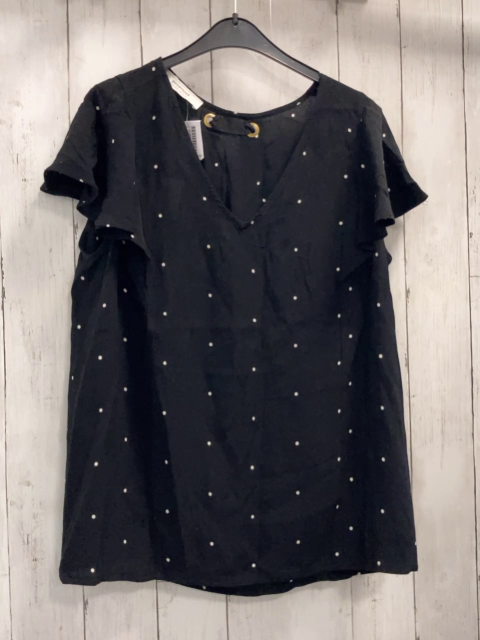 Promod  Sommerbluse Gr. M   achwarz weiße Punkte 