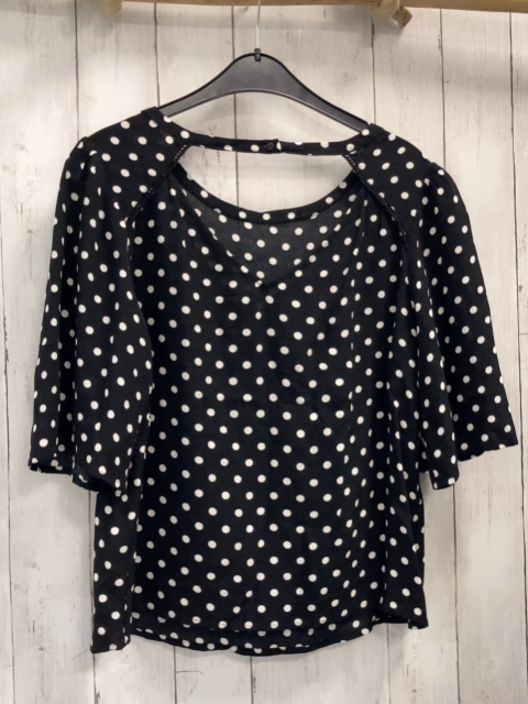 Promod  Sommerbluse Gr. M schwarz weiße Punkte 