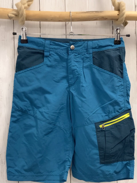 Decathlon  Funktionsshorts  Gr. 152  hellblau petrol gelber Bund Bund verstellbar 