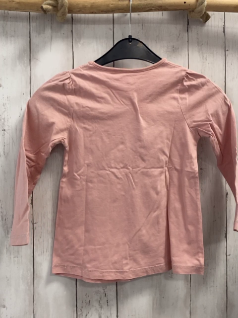  Langarmshirt  Gr. 122  rosa Eule mit Glitzersteinen 