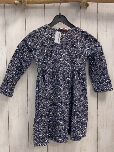   Kleid  Gr. 98  blau weiße Blumen Pferde blaue Borten 