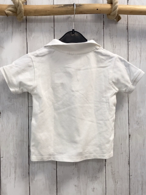 Zara  T-Shirt  Gr. 92  weiß Polokragen