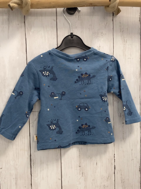 Salt & Pepper  Langarmshirt  Gr. 68  blau Autos Dino 