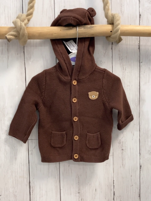 Sergent Major  Strickjacke  Gr. 62  braun Kapuze 