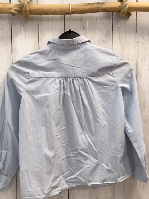 Benetton  Bluse  Gr. 122  hellblau weiße Streifen Rüschen 