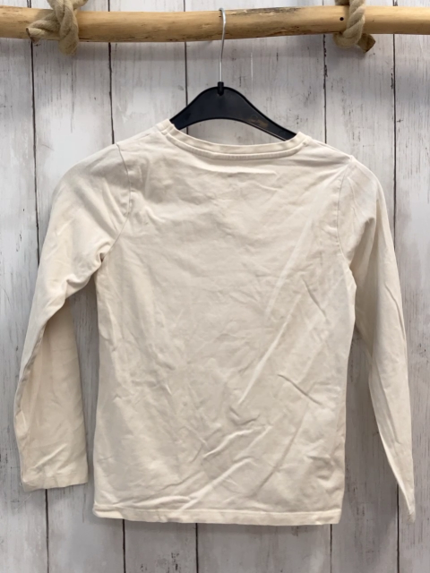 Name it  Langarmshirt  Gr. 122/128  beige Schuhe Schrift 
