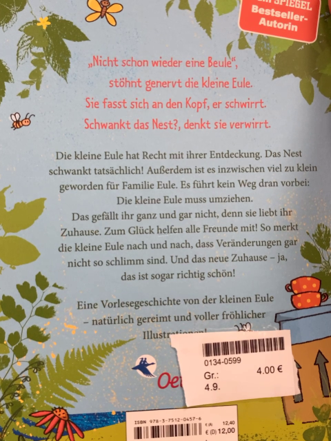  Buch Die kleine Eule zieht um 