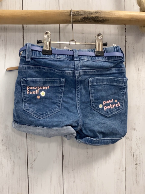 2tlg  Shorts + Gürtel  Gr. 104  blau Jeans Paw Patrol + lila 