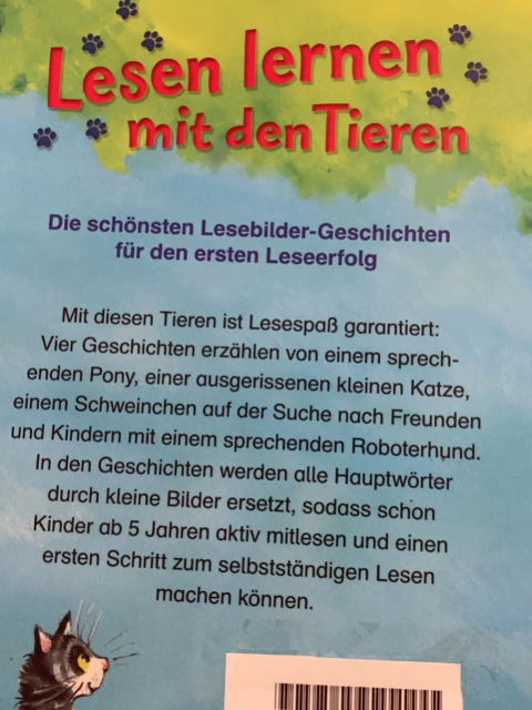   Buch Lesen lernen mit den Tieren 
