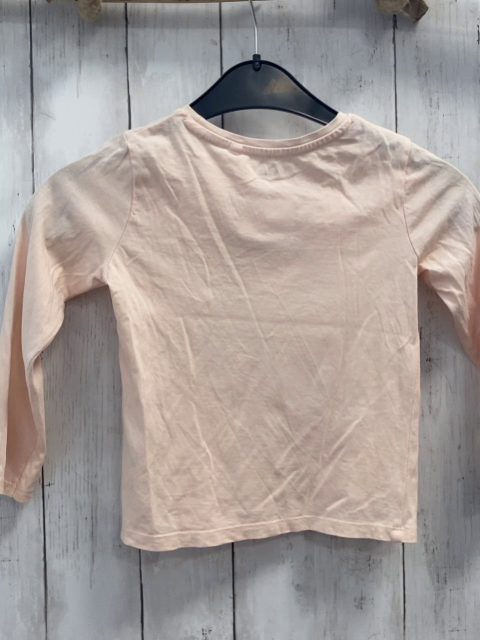  Langarmshirt Gr. 110  rosa Pferdekopf