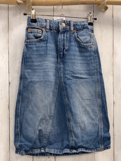 Zara  Rock Gr. 122  blau Jeans Bund verstellbar 