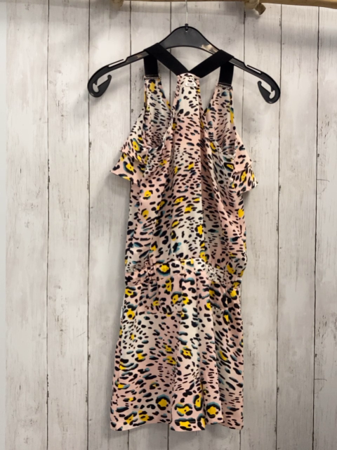 neu Retour  Playsuit Gr. 146/152  rosa weiß mit schwraz türkis gelb leoprint 