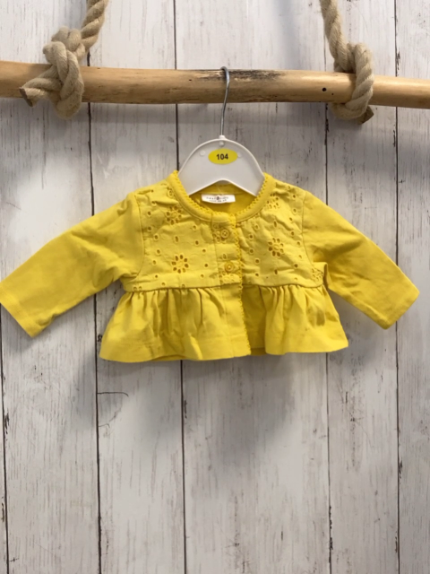 Next  Sweatjacke Gr. 56  gelb mit Lochstickerei 