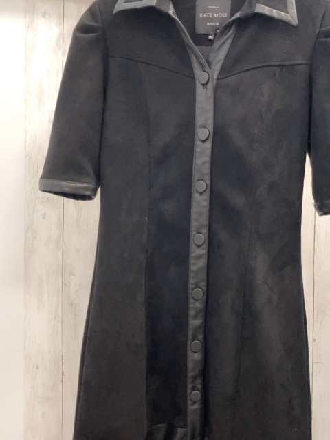 Kate Moss NIKKI Kleid  Gr. 38  schwarz lederoptik Bund 