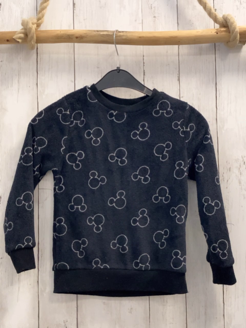  Pullover  Gr. 122  schwarz Plüsch Micky Mouse 