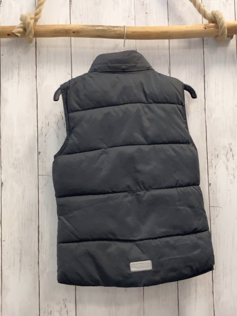 Dopodopo Weste  Gr. 128  grau weißer Bund hellblaues Futter 