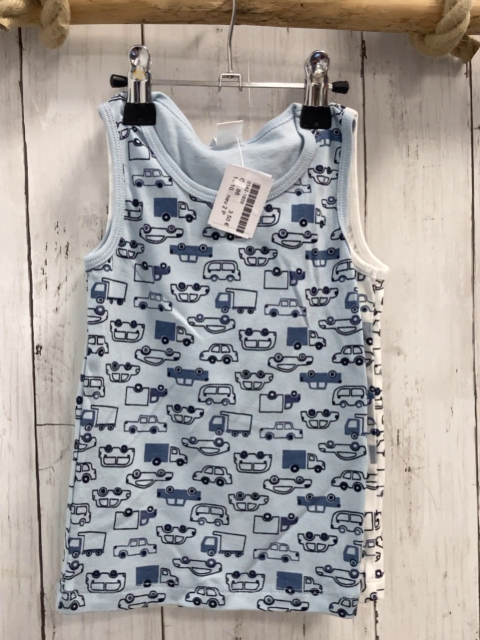 neu 2 P U-Hemden Gr. 86  hellblau weiß Autos np 6,99 € red auf 4,99 € 