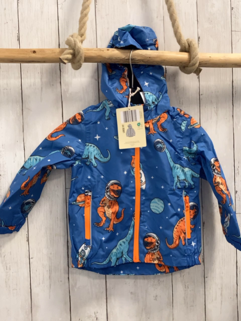 neu Regenjacke  Gr. 86  hellblau Dinos orange Reißverschluss 