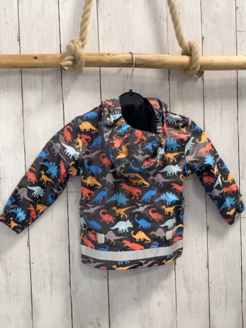 neu Babauba  Regenjacke  Gr. 74  grau bunte Dinos 
