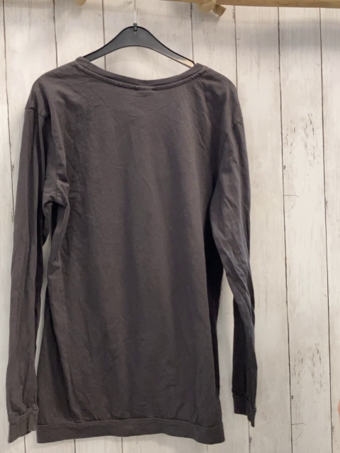 H&M Langarmshirt  Gr. 170  grau Disneyfiguren rosa Schrift 