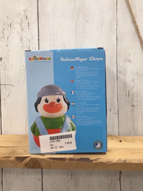 neu Plastikspielzeug Stehauf Clown grün rot