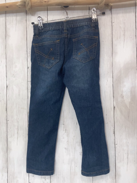  Hose Gr. 104  blau Jeans braune Nähte