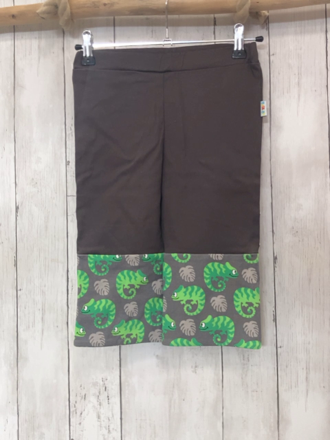 Babauba Hose Gr. 104  grau + grau mit Chamäleon