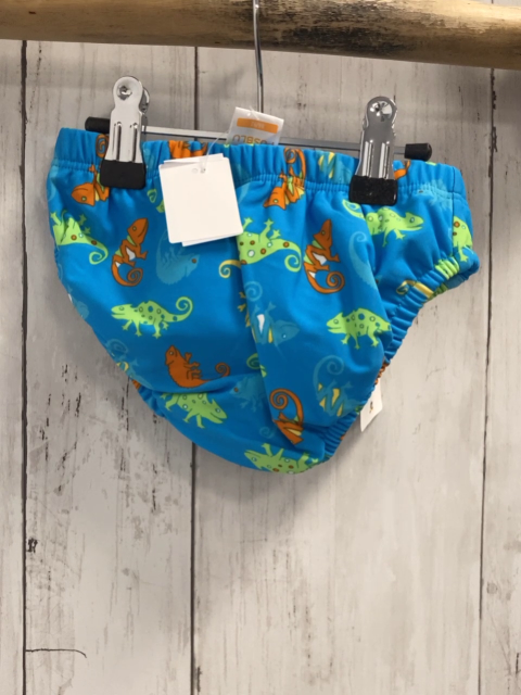 neu  Badehose  Gr. 86  hellblau bunte Echsen 