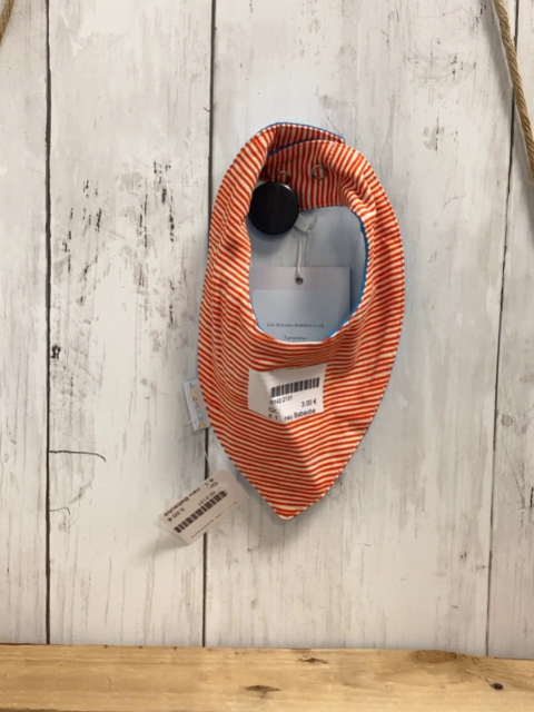 neu Babauba  Wende-Halstuch orange weiße Streifen/ blau 