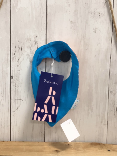 neu Babauba  Wende-Halstuch orange weiße Streifen/ blau 