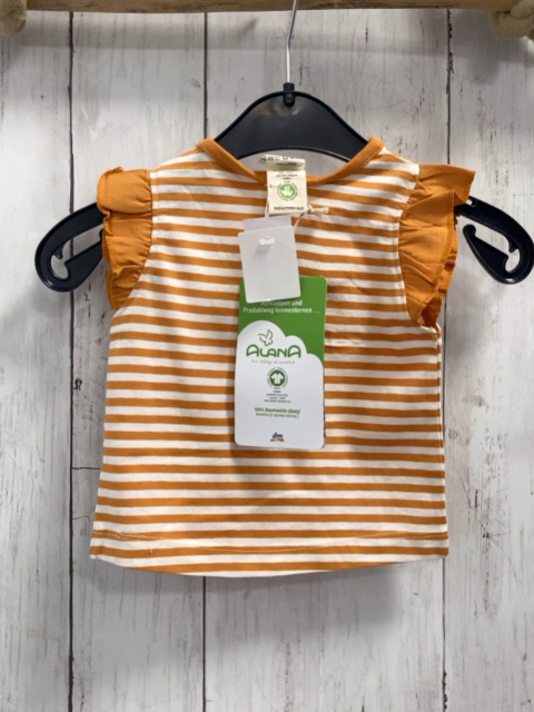 neu Alana  T-Shirt  Gr. 62  ocker weiße Streifen Schwein + Küken NP 6,90 € 