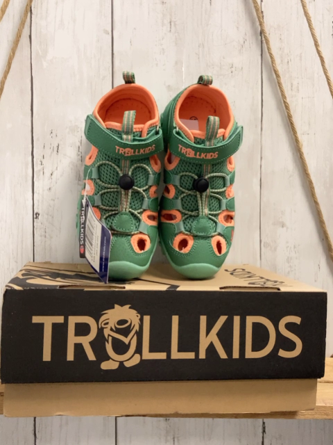 neu Trollkids  Halbsandalen  Gr. 31  grün apricot Bund Kristiansand 