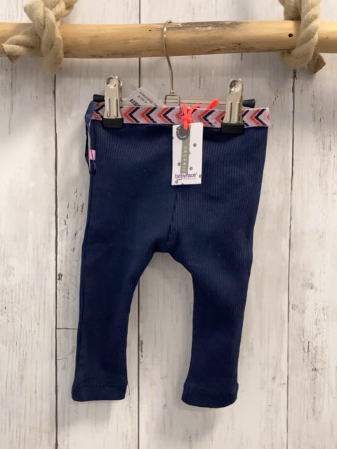 neu Babyface  Leggings  Gr. 68  blau Rippne grauer Bund mit Zackenstreifen 