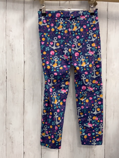 Babauba  Leggings  Gr. 152  blau graue Anker bunte Blume Caprilänge