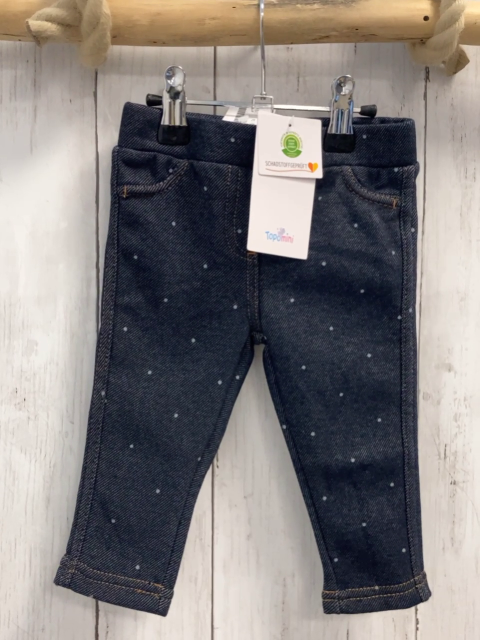 neu  Leggings  Gr. 74  grau hellgraue Punkte orange Nähte 