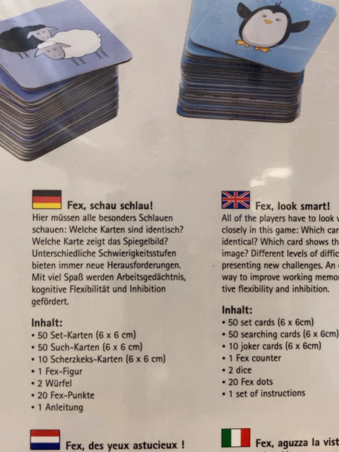 neu Wehrfritz  Spiel  Fex, schau schlau 