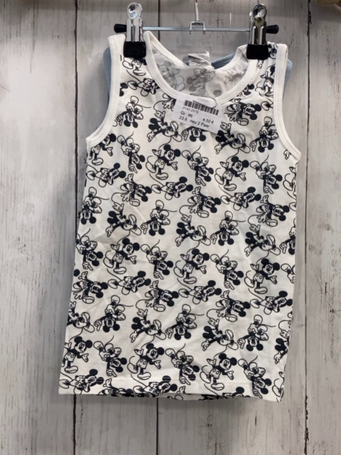 neu 2 Paar U-Hemden Gr. 86  hellblau Mickey Mouse + weiß schwarze Mickey Mäuse