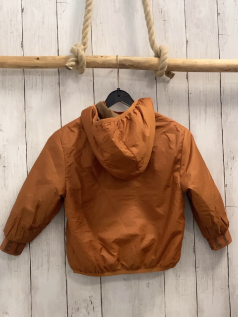 H&M Jacke  Gr. 92  rost Kapuze Schrift 