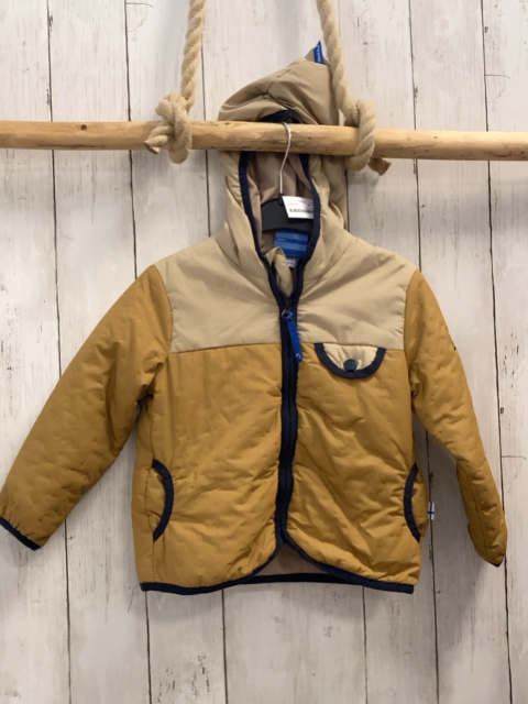 Finkid  Jacke  Gr. 92  ocker beige blauer Bnd 