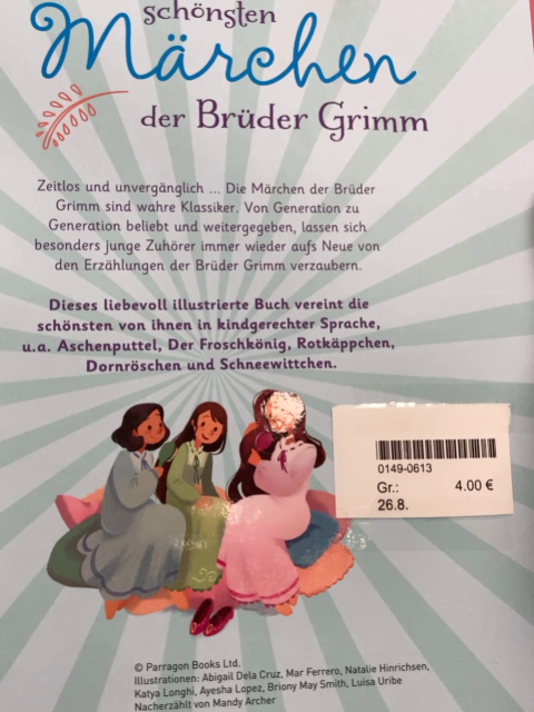  Buch Die schönsten Märchen der Brüder Grimm