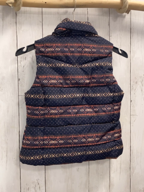 Mango Weste Gr. 122  blau rost beige Muster